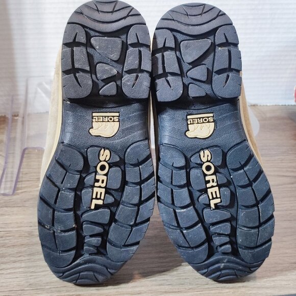 Sorel Waterfall Ankle Booties Size 6 Brown Distressed Leather Low Lace Boots - Picture 11 of 13